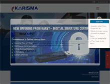 Tablet Screenshot of karisma.karvy.com