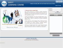 Tablet Screenshot of klc.karvy.com